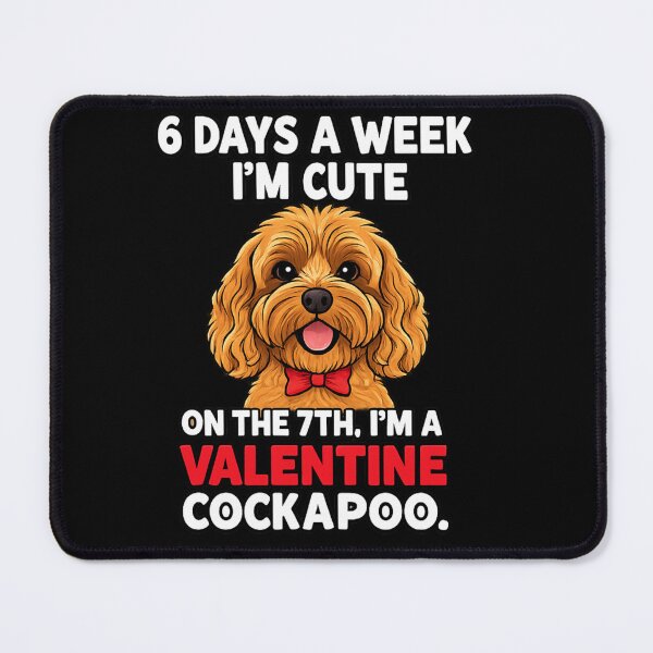 Item preview, 6 Days a Week I'm Cute On the 7th I'm Valentine Cockapoo designed and sold by RNTStudio.