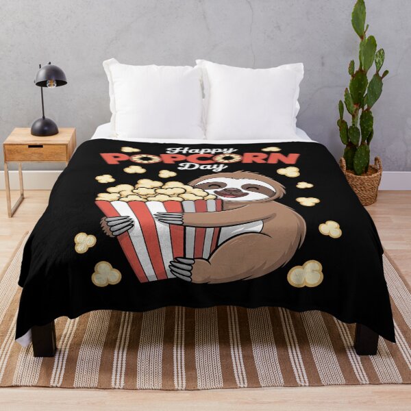 Item preview, Happy Popcorn Day Movie sloth day a for relaxation designed and sold by SIGORDESIGN.