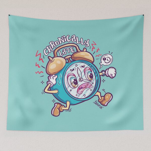 Item preview, Chronically Late Clock - time pun designed and sold by SPIRIMAL.