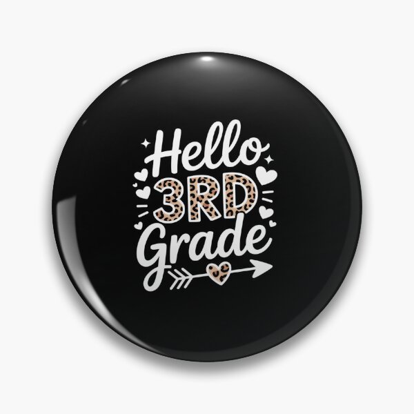 Item preview, Hello 3rd Grade Leopard Teacher Student Back to School Girls designed and sold by SIGORDESIGN.