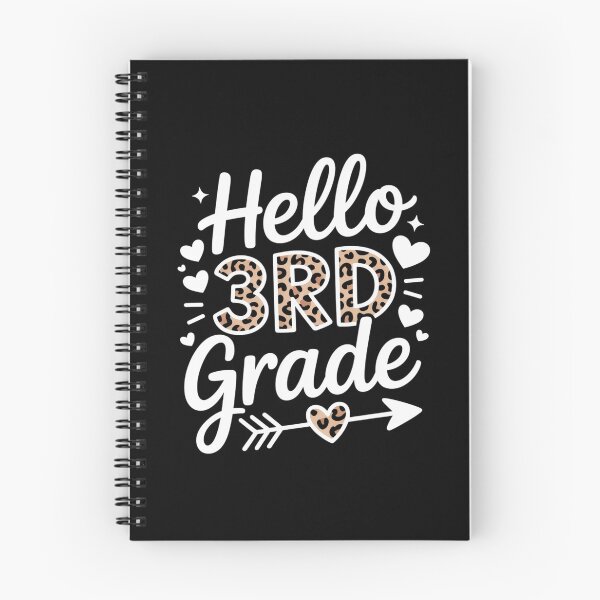 Item preview, Hello 3rd Grade Leopard Teacher Student Back to School Girls designed and sold by SIGORDESIGN.