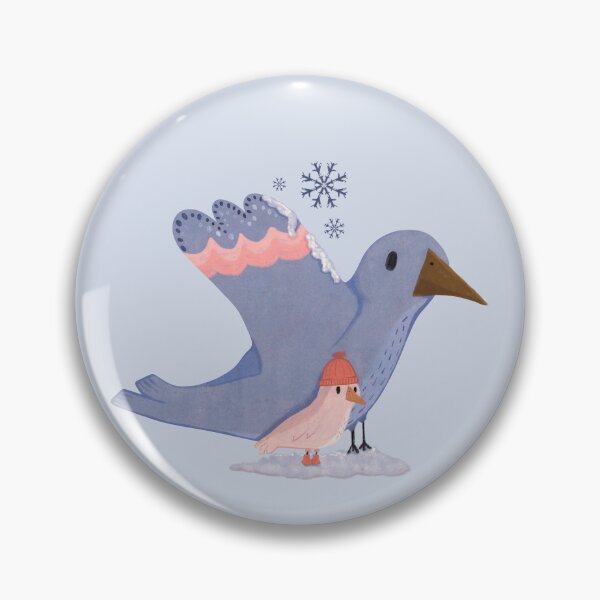 Item preview, Cute Birds in Snow designed and sold by ellealsopaints.