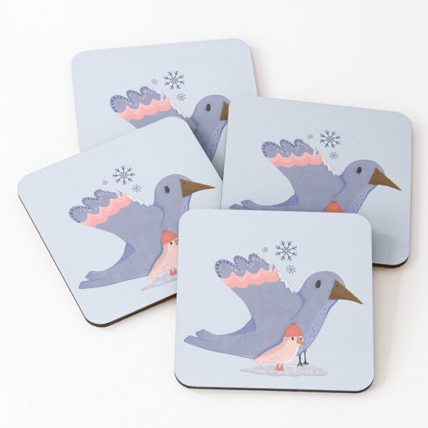 Item preview, Cute Birds in Snow designed and sold by ellealsopaints.