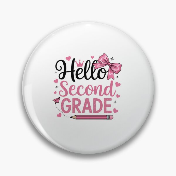 Item preview, Hello Second Grade First Day of School Coquette Teacher Gir designed and sold by SIGORDESIGN.