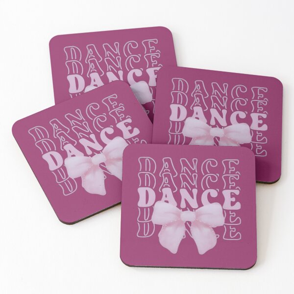 Item preview, Dance Dance Dance – Pastel Typography with Bow Aesthetic Design designed and sold by Rangmanch.
