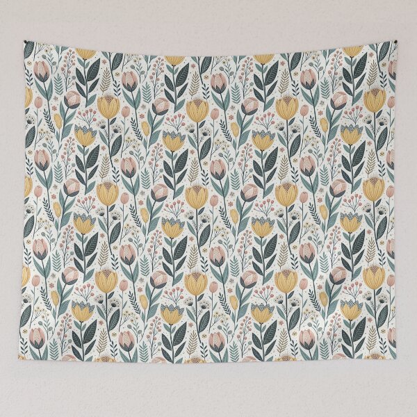 Item preview, Nordic Spring Flowers | Scandinavian Folk Design designed and sold by Shuga-Design.