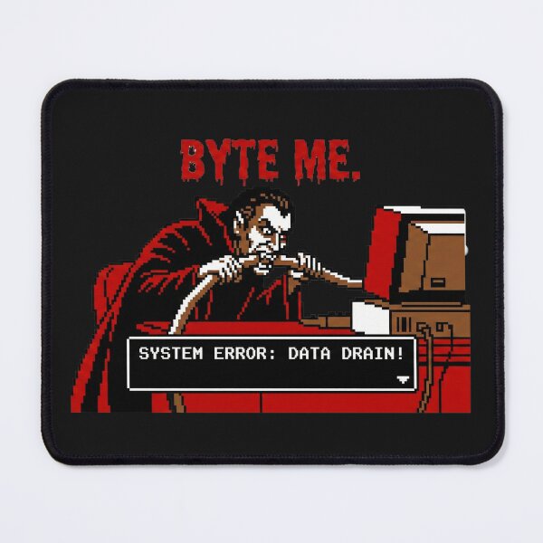 Item preview, Byte Me Vampire Programmer Humor Retro Pixel Art designed and sold by AdyKurniawan.