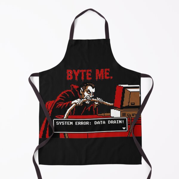 Artikelvorschau, Byte Me Vampire Programmierer Humor Retro Pixel Art entworfen und verkauft von AdyKurniawan.