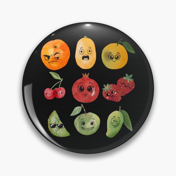 Item preview, Calamansi & Fruit Squad Stickers – Choose Your Mood Fruit Faces Watercolor Set designed and sold by MirAgi.