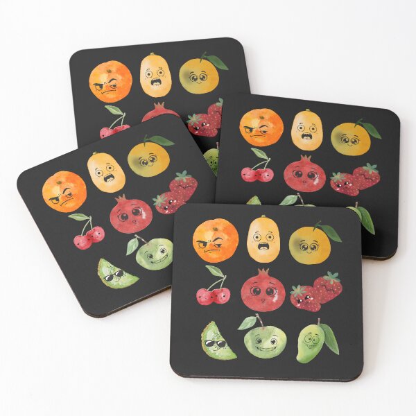 Item preview, Calamansi & Fruit Squad Stickers – Choose Your Mood Fruit Faces Watercolor Set designed and sold by MirAgi.