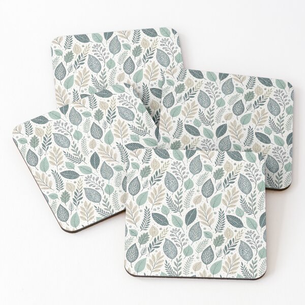 Item preview, Nordic Folk Leaves | Scandinavian Spring Art designed and sold by Shuga-Design.