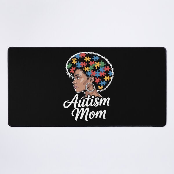 Item preview, Black Afro American Autism Awareness Mom designed and sold by Moxizz.
