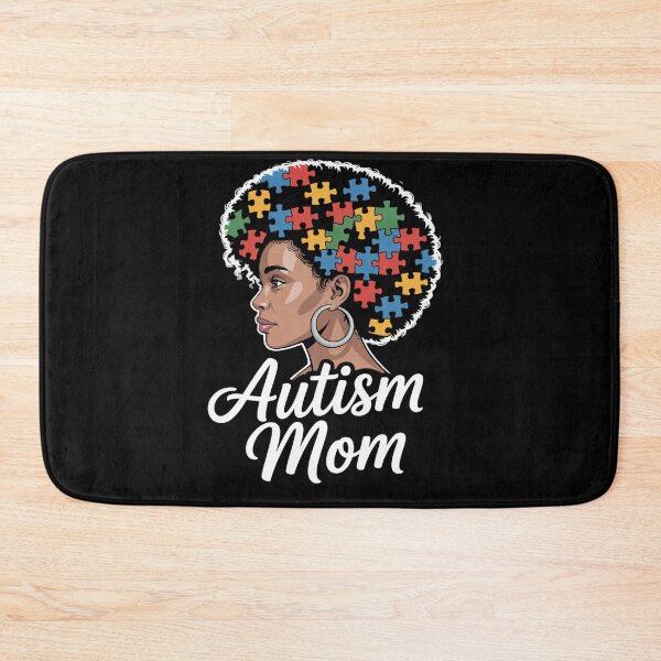 Item preview, Black Afro American Autism Awareness Mom designed and sold by Moxizz.