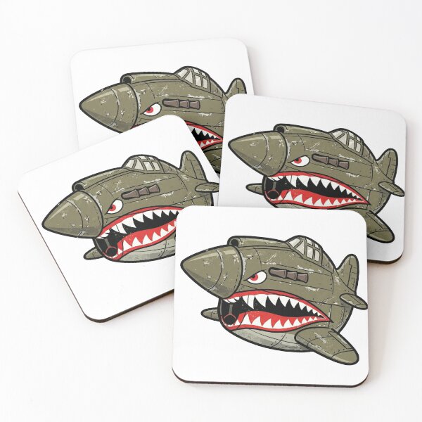 Item preview, Angry Shark Mouth Warhawk - Funny WWII Cartoon Plane designed and sold by Cyber Ink.