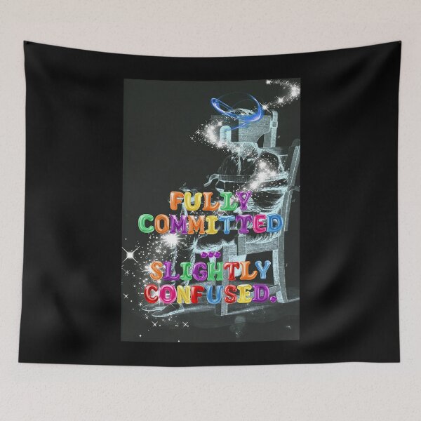 Item preview, ✴️ FULLY COMMITTED SLIGHTLY CONFUSED ✴️ designed and sold by WheelieGdArt.