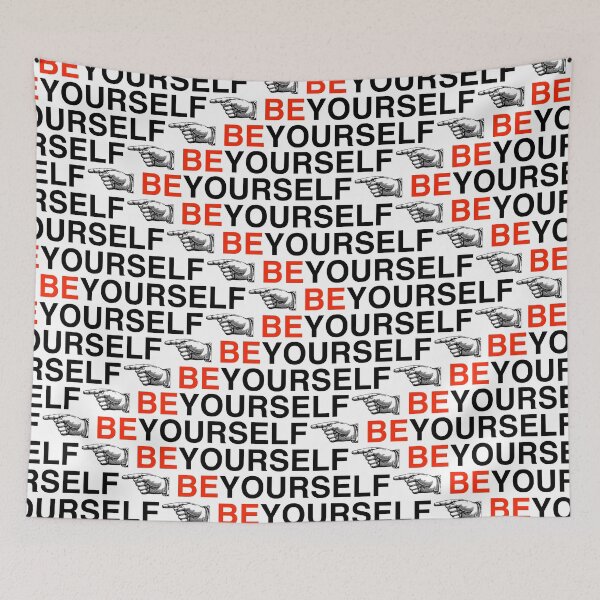 Item preview, Be Yourself Typography Pattern – Motivational Saying in Modern Graphic Design designed and sold by Mauswohn.
