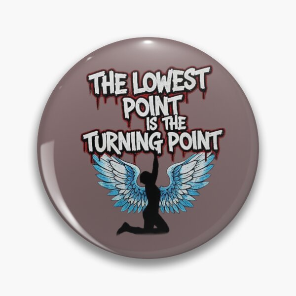 Item preview, The Lowest Point Is the Turning Point – Comeback Motivation Wings Quote Design designed and sold by SV-Creation.