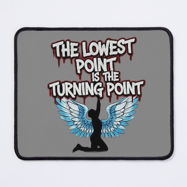 Item preview, The Lowest Point Is the Turning Point – Comeback Motivation Wings Quote Design designed and sold by SV-Creation.