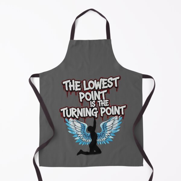 Item preview, The Lowest Point Is the Turning Point – Comeback Motivation Wings Quote Design designed and sold by SV-Creation.