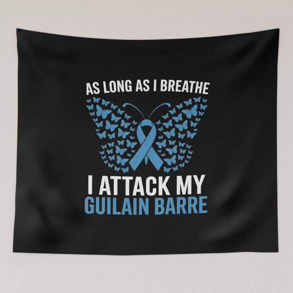 Item preview, Guillain Barre Awareness Blue Ribbon I attack my Syndrome designed and sold by Moxizz.