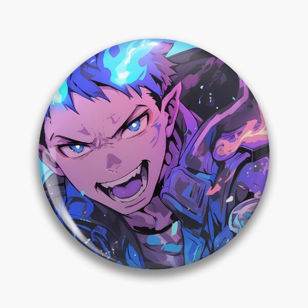 Item preview, Renzo Shima Blue Exorcist Fiery Anime Battle Blue Flames Fierce Determination designed and sold by Tokyonomad.