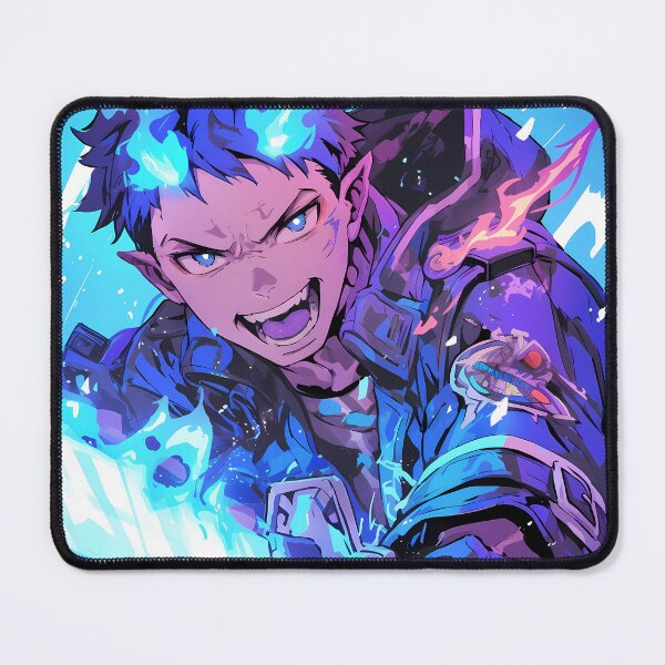 Item preview, Renzo Shima Blue Exorcist Fiery Anime Battle Blue Flames Fierce Determination designed and sold by Tokyonomad.