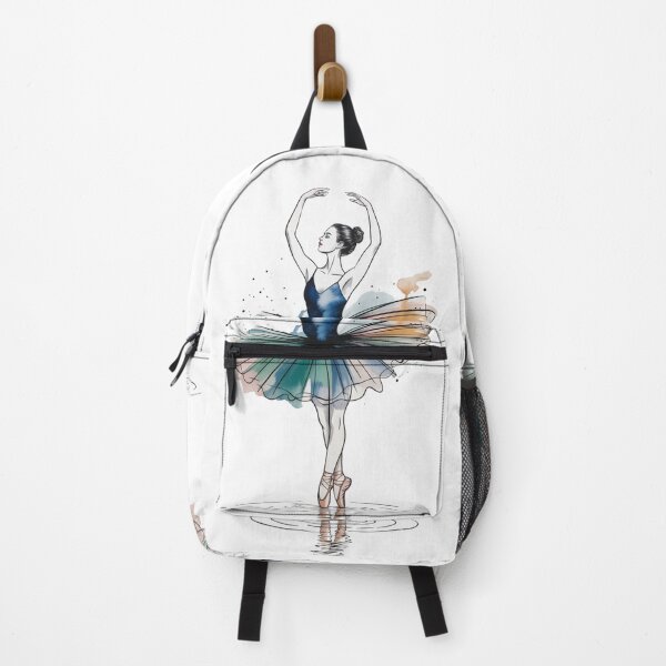 Item preview, Ballerina on pointe – Watercolor tutu with highlights – Elegant illustration of a ballet dancer designed and sold by FusiTink.