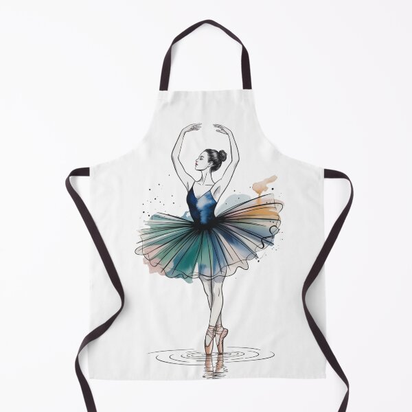 Item preview, Ballerina on pointe – Watercolor tutu with highlights – Elegant illustration of a ballet dancer designed and sold by FusiTink.