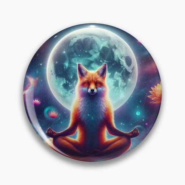 Item preview, Cosmic Zen Fox Under the Moon – Spiritual Fantasy Art designed and sold by Dogandesighn.
