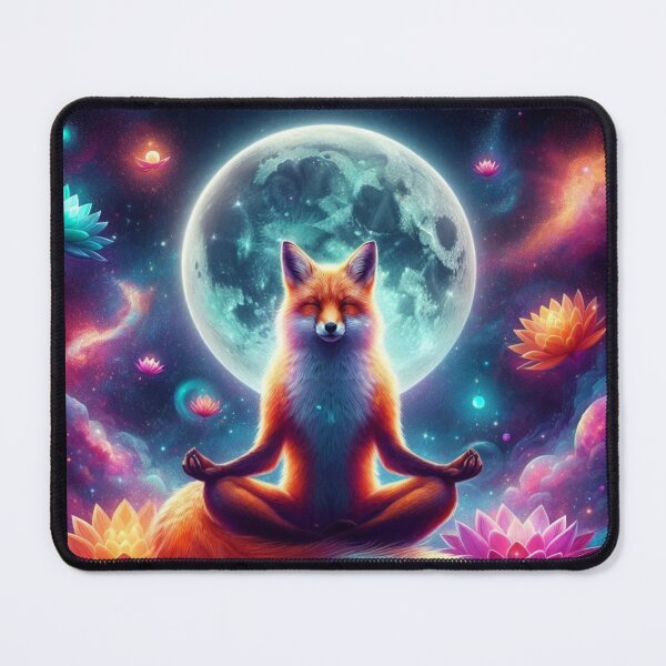 Item preview, Cosmic Zen Fox Under the Moon – Spiritual Fantasy Art designed and sold by Dogandesighn.