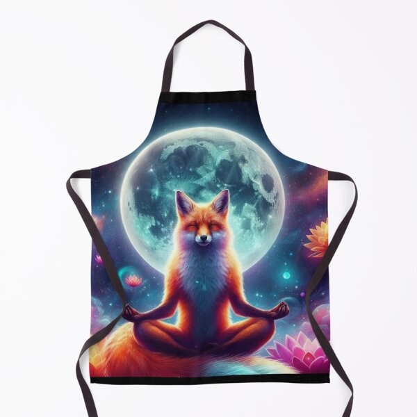 Item preview, Cosmic Zen Fox Under the Moon – Spiritual Fantasy Art designed and sold by Dogandesighn.