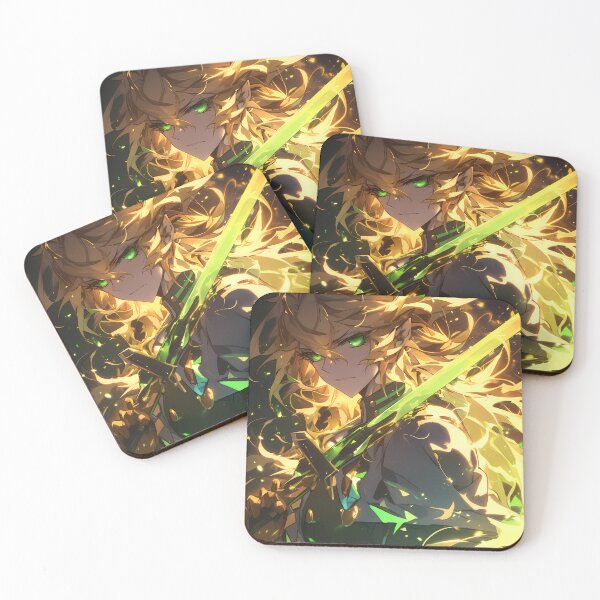 Item preview, Luminous Mikaela Hyakuya Seraph Of The End Anime Golden Fireblade Aura designed and sold by Tokyonomad.