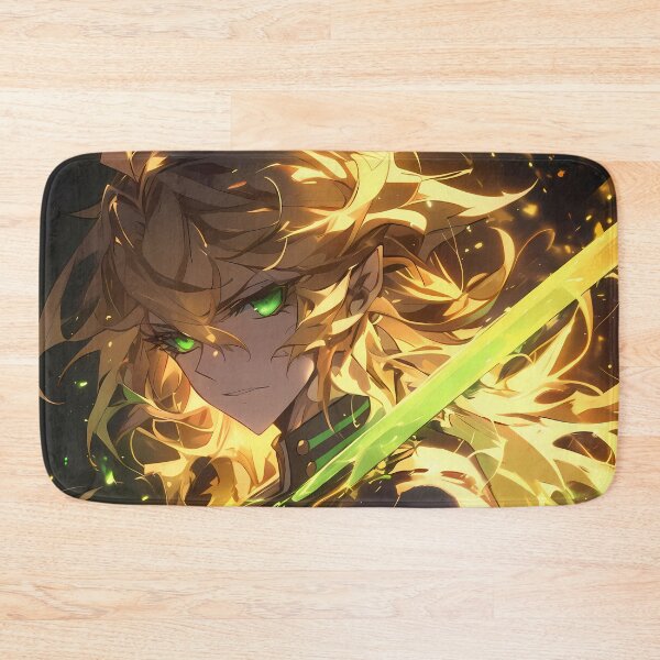Item preview, Luminous Mikaela Hyakuya Seraph Of The End Anime Golden Fireblade Aura designed and sold by Tokyonomad.