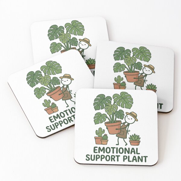 Item preview, Emotional Support Plant Stickman Cute Gardener Aesthetic Houseplant Lover designed and sold by StickyGuys.
