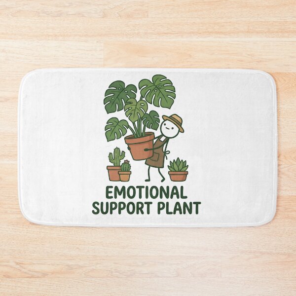 Item preview, Emotional Support Plant Stickman Cute Gardener Aesthetic Houseplant Lover designed and sold by StickyGuys.