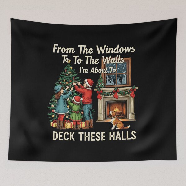 Item preview, From The Windows To The Walls Christmas Decorating Dog  designed and sold by BrandyMorris.