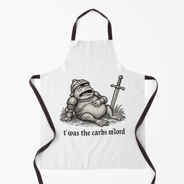 Item preview, T’was the Carbs M’Lord Funny Medieval Frog designed and sold by zarkazman.