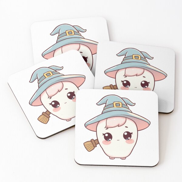 Item preview, ?‍♀️ Cute Kawaii Ghost Witch Illustration – Magical Chibi Witch PNG Art designed and sold by CozyPops.