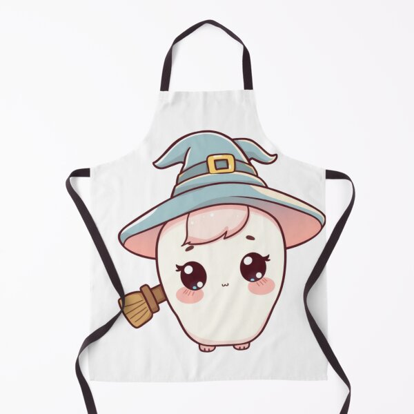 Item preview, ?‍♀️ Cute Kawaii Ghost Witch Illustration – Magical Chibi Witch PNG Art designed and sold by CozyPops.