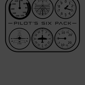 "Pilot's six pack - Pilot airplane gift" Sticker for Sale by melsens ...
