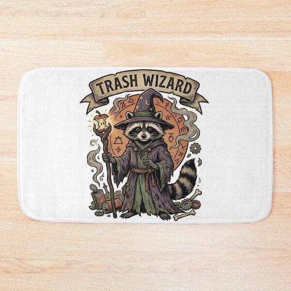 Item preview, Retro Gothic Raccoon Wizard Tarot Card Aesthetic Arcane Trash Panda Vintage Woodcut Style designed and sold by StickyGuys.