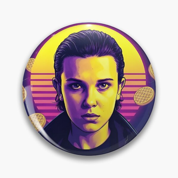 Item preview, Eleven: Retro Synthwave Waffle Queen designed and sold by VortexPix.
