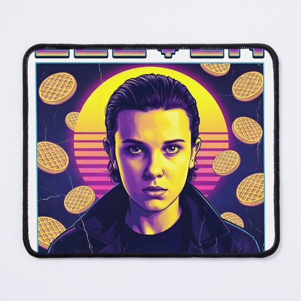 Item preview, Eleven: Retro Synthwave Waffle Queen designed and sold by VortexPix.