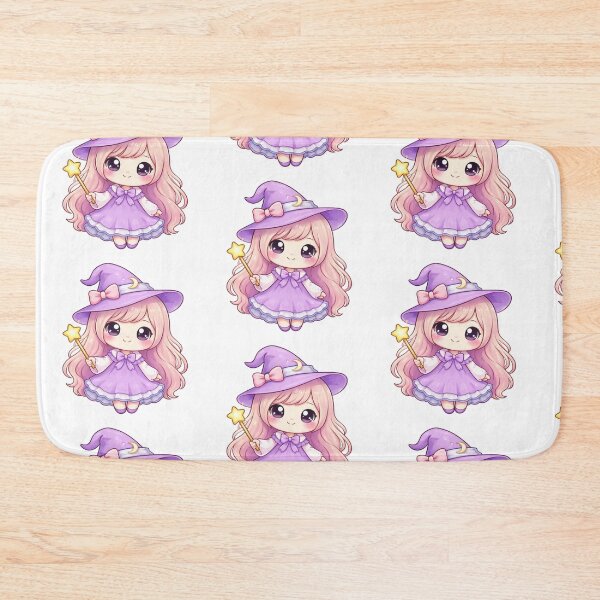 Item preview, ✨ Cute Kawaii Witch Girl Illustration – Chibi Pastel Magic Witch PNG Art designed and sold by CozyPops.