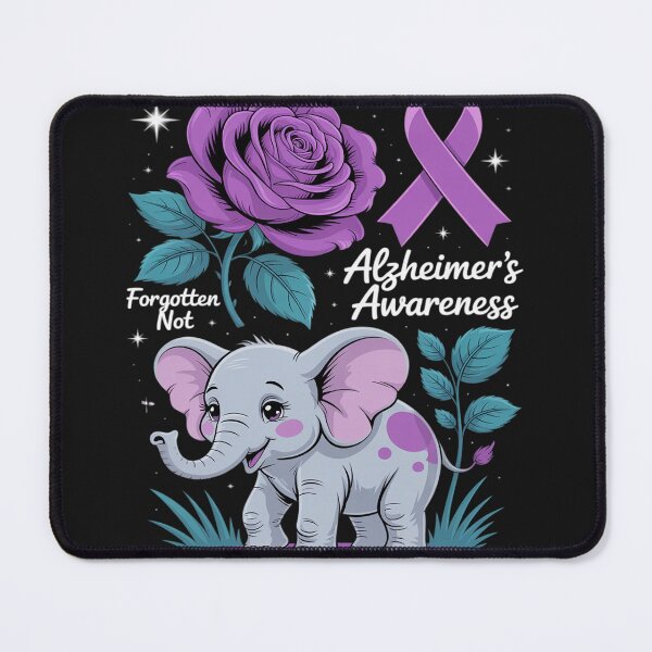 Item preview, Elephant Alzheimer's Awareness Ribbon Purple Dementia designed and sold by Rackaam.