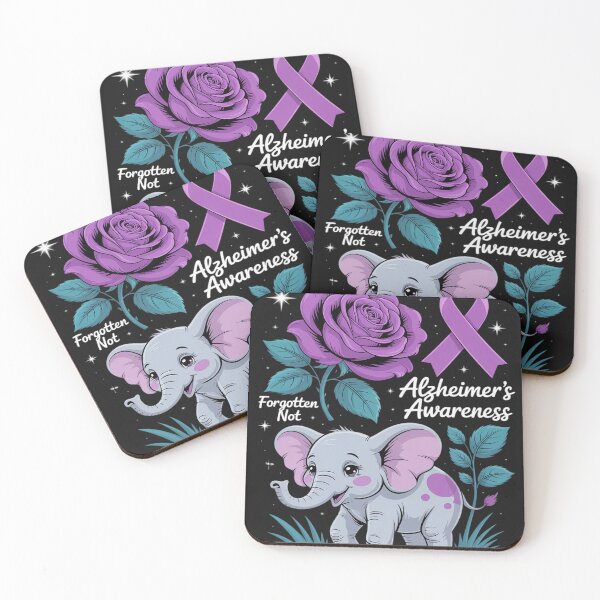 Item preview, Elephant Alzheimer's Awareness Ribbon Purple Dementia designed and sold by Rackaam.