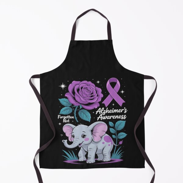 Item preview, Elephant Alzheimer's Awareness Ribbon Purple Dementia designed and sold by Rackaam.