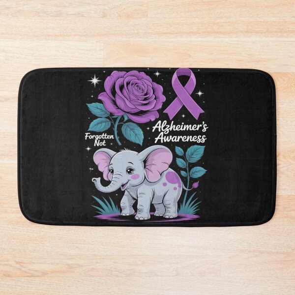 Item preview, Elephant Alzheimer's Awareness Ribbon Purple Dementia designed and sold by Rackaam.