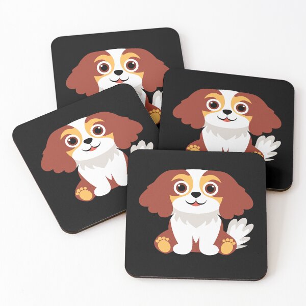 Item preview, Cavalier King Charles Spaniel Cute Blenheim Puppy Dog designed and sold by AntiqueImages.