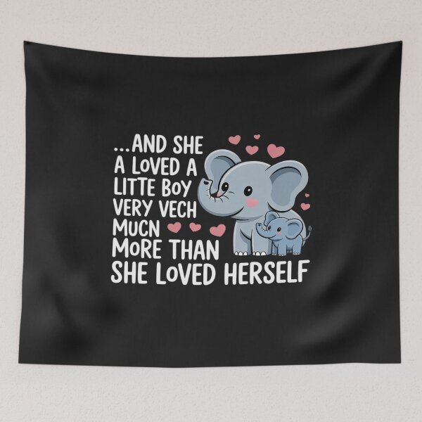 Item preview, Elephant Mom - She Loved A Little Boy Much More Than Herself designed and sold by Rackaam.